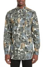 Men's Burberry Whinfell Beasts Cotton Sport Shirt - Green