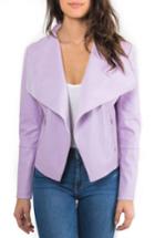 Women's Bagatelle Drape Faux Leather & Faux Suede Jacket - Purple