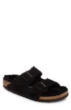 Men's Birkenstock Arizona Slide Sandal With Genuine Shearling -10.5us / 43eu D - Black