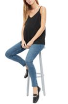 Women's Topshop Jamie Raw Hem Maternity Skinny Jeans X 32 - Blue