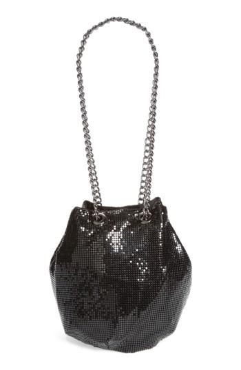Whiting & Davis Mesh Bucket Bag - Black