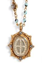 Women's Virgins Saints & Angels Oval Pinto San Benito Magdalena Rosary Necklace