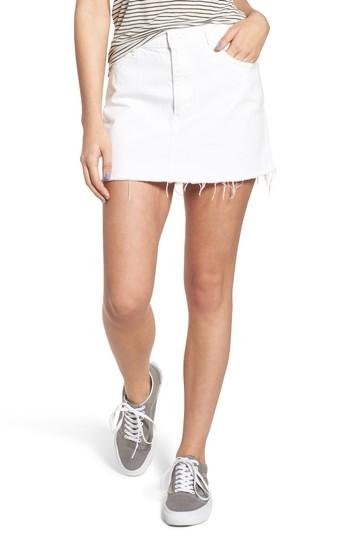 Women's Wrangler Fray Hem Denim Skirt - White