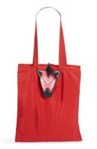 Valentino Garavani Nylon Tote With Genuine Goat Fur & Leather Bag Charm - Red