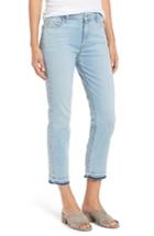 Women's Jen7 Release Hem Crop Straight Leg Jeans - Blue
