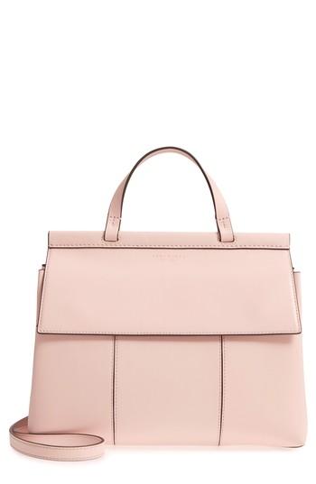 Tory Burch Block T Leather Top Handle Satchel - Pink