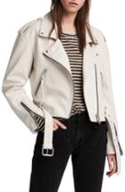 Women's Allsaints Anderson Sheepskin Leather Biker Jacket - White