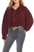 Women's Hudson Jeans Crop Zip Hoodie - Red