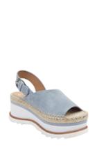 Women's Marc Fisher D Quint Slingback Wedge, Size 6 M - Blue