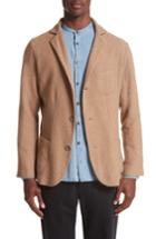 Men's Eidos Napoli Nicola Camel Knit Wool Blazer - Blue
