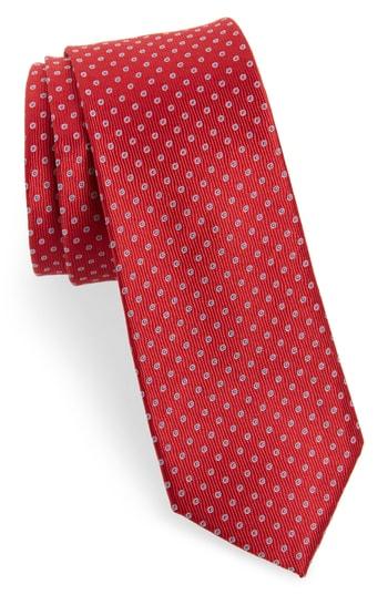 Men's 1901 Newport Dot Silk Tie, Size - Red