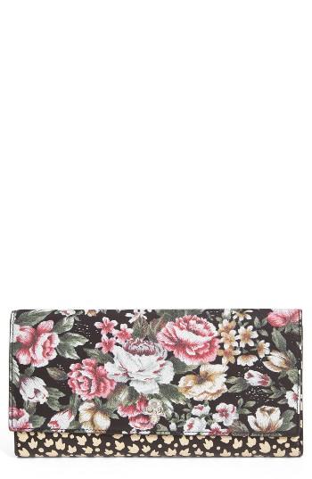 Women's Alexander Mcqueen Floral Leather Wallet -
