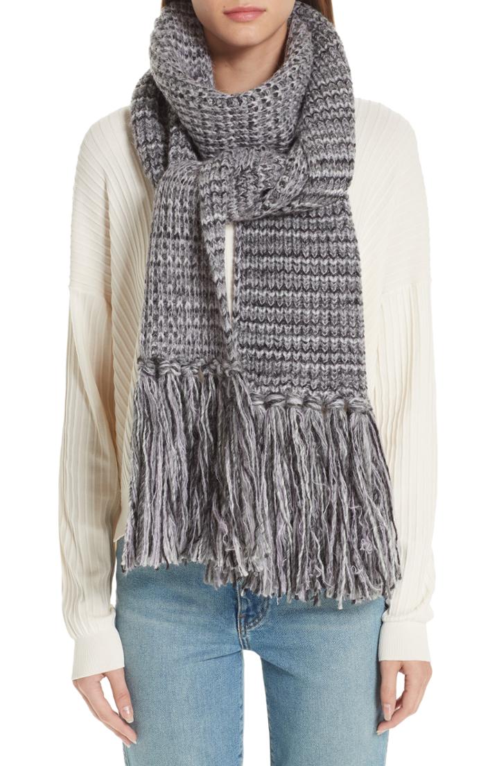 Women's Acne Studios Fringe Skinny Scarf