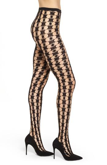 Women's Pretty Polly Hoop Net Tights, Size - Black