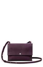 Shinola Accordion Grain Leather Crossbody Bag - Purple