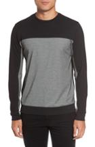 Men's Vince Colorblock Slim Fit Crewneck Sweater, Size - Black