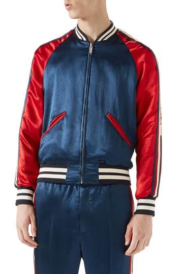 Men's Gucci Rev Souvenir Jacket Eu - Blue