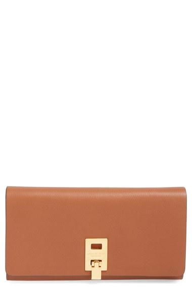 Women's Michael Kors 'miranda' Leather Continental Wallet - Brown