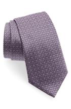Men's Emporio Armani Geometric Silk Tie, Size - Purple