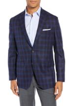 Men's David Donahue Ashton Classic Fit Plaid Wool Sport Coat R - Blue