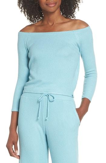 Women's Joe's Off The Shoulder Crop Top - Blue/green