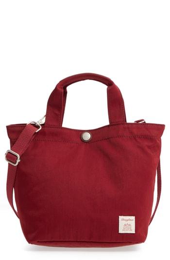 Doughnut Pocketote Water Repellent Nylon Tote - Burgundy