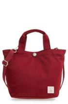 Doughnut Pocketote Water Repellent Nylon Tote - Burgundy