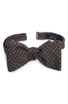 Men's The Tie Bar Woolf Houndstooth Wool Bow Tie, Size - Grey