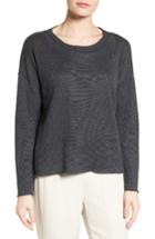 Women's Eileen Fisher Organic Linen Sweater, Size - Grey