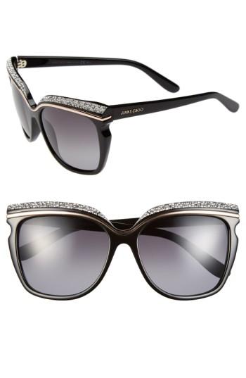 Women's Jimmy Choo 58mm Retro Sunglasses - Black