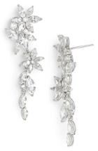 Women's Nadri Floral Crystal Linear Drop Earrings