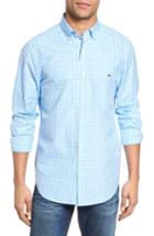 Men's Vineyard Vines Elmont Gingham Sport Shirt, Size - Blue