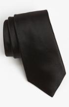 Men's David Donahue Woven Silk Tie, Size - Black