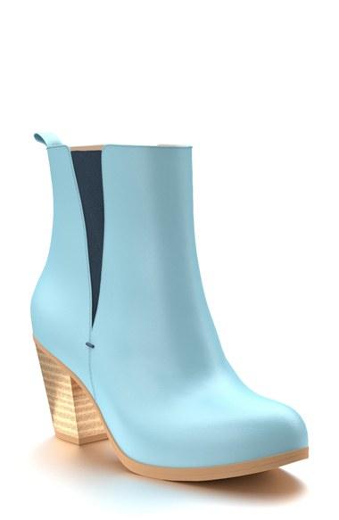 Women's Shoes Of Prey Block Heel Chelsea Boot A - Blue