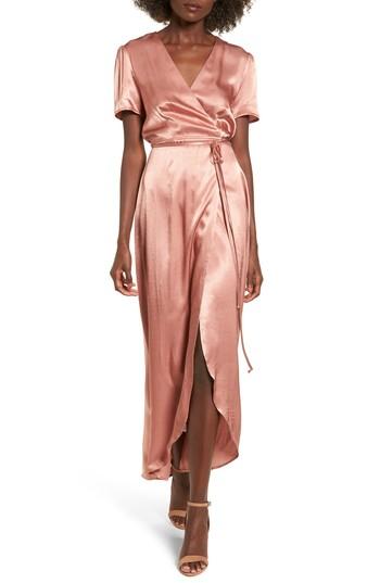 Women's Wayf Gwyneth Wrap Maxi Dress - Pink