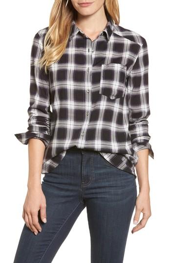 Women's Caslon Plaid Shirt - Black