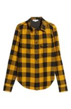 Men's Frame Classic Fit Buffalo Plaid Shirt Jacket, Size - Yellow