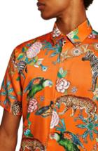 Men's Topman Slim Fit Animal Print Shirt