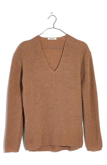 Women's Madewell Woodside Pullover Sweater, Size - Brown