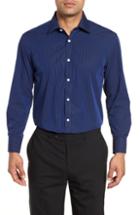 Men's English Laundry Regular Fit Stripe Dress Shirt .5 - 34/35 - Blue