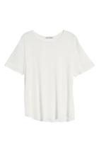 Men's Vince Raw Hem Linen & Cotton T-shirt, Size - White