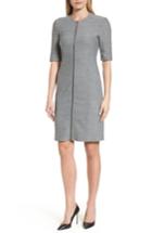 Women's Boss Demirana Front Zip Sheath Dress - Grey
