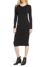 Women's Treasure & Bond Side Ruched Knit Sheath Dress, Size - Black
