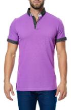 Men's Maceoo Contrast Pique Polo (s) - Purple