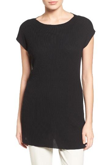 Women's Eileen Fisher Bateau Neck Ribbed Tunic