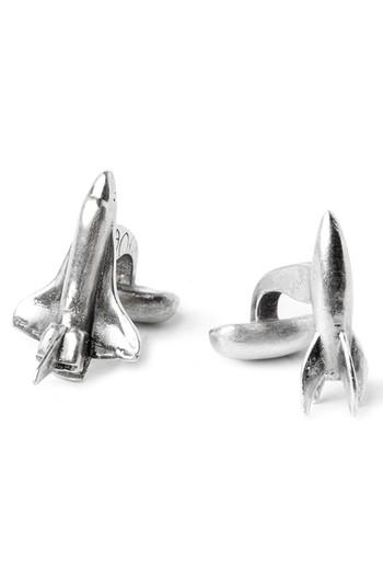 Men's Title Of Work Double Spaceship Cuff Links