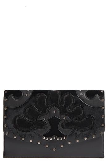 Rebecca Minkoff Biker Genuine Calf Hair Clutch -