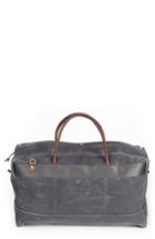 Men's Wood & Faulk Grand Tourer Waxed Canvas Duffel Bag - Grey