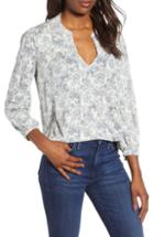 Women's Lucky Brand Paisley Print Peasant Blouse - White