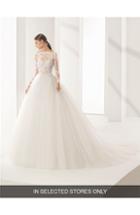 Women's Rosa Clara Couture Pascal Lace & Crepe A-line Gown